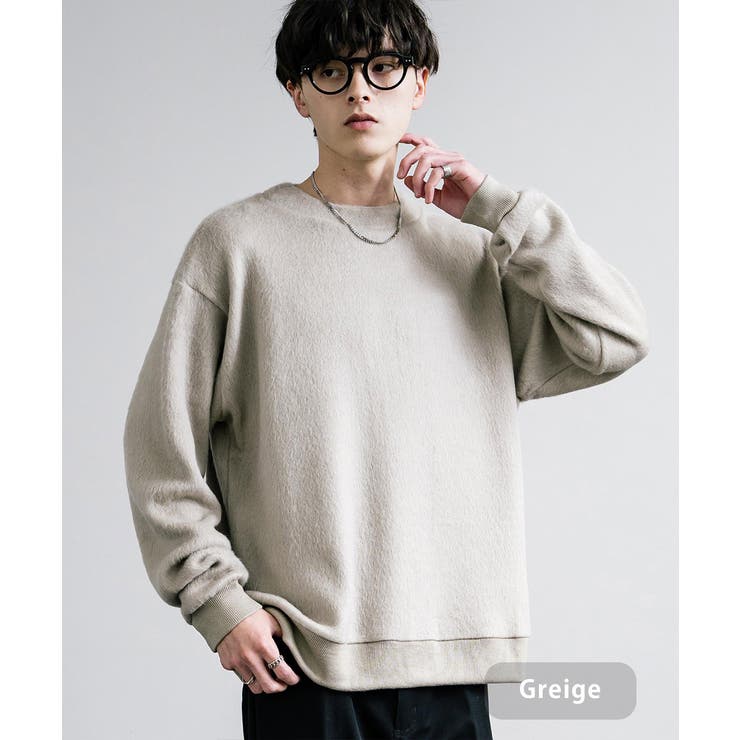 グレージュ | ニット モヘアライク ウールシャギー | Rocky Monroe