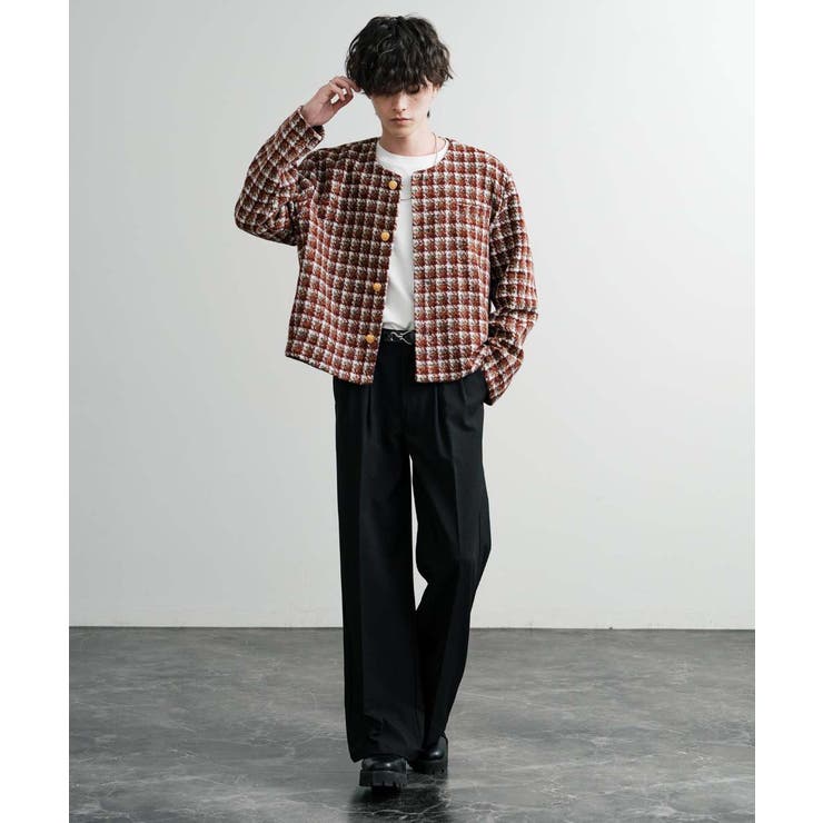 ノーカラージャケット ショート 短丈 | Rocky Monroe | 詳細画像17 