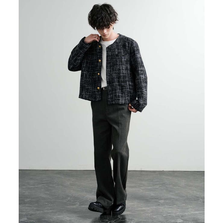 ノーカラージャケット ショート 短丈 | Rocky Monroe | 詳細画像22 