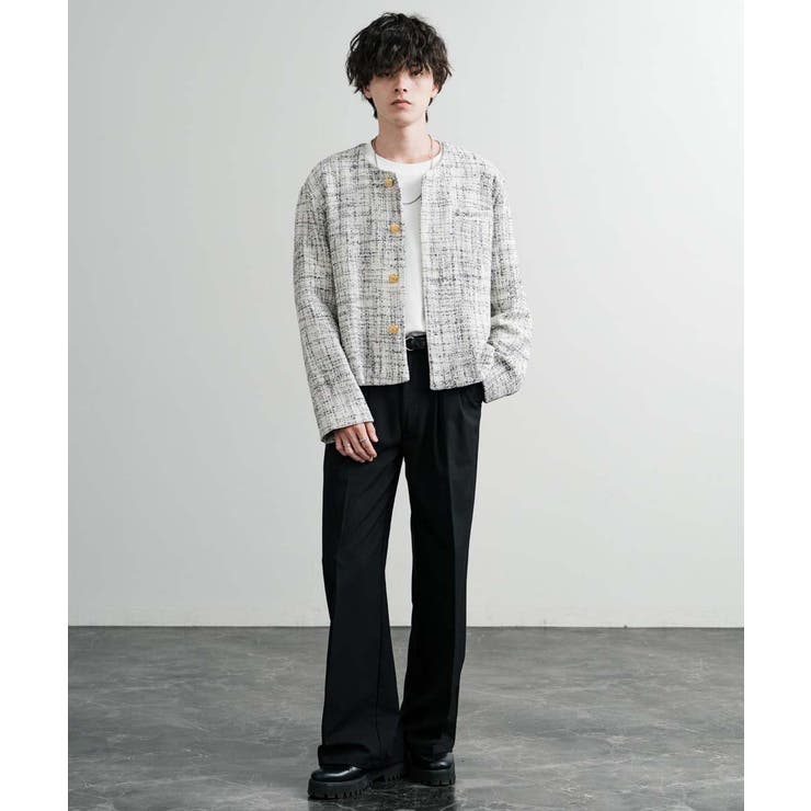 ノーカラージャケット ショート 短丈 | Rocky Monroe | 詳細画像23 