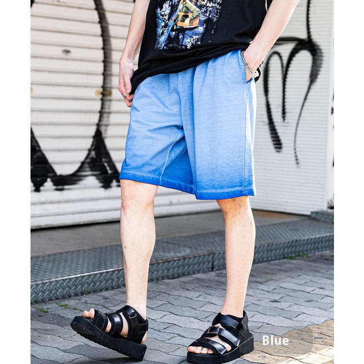 On グラデーションショートパンツ グラデーションショートパンツ(Mサイズ インディゴ
