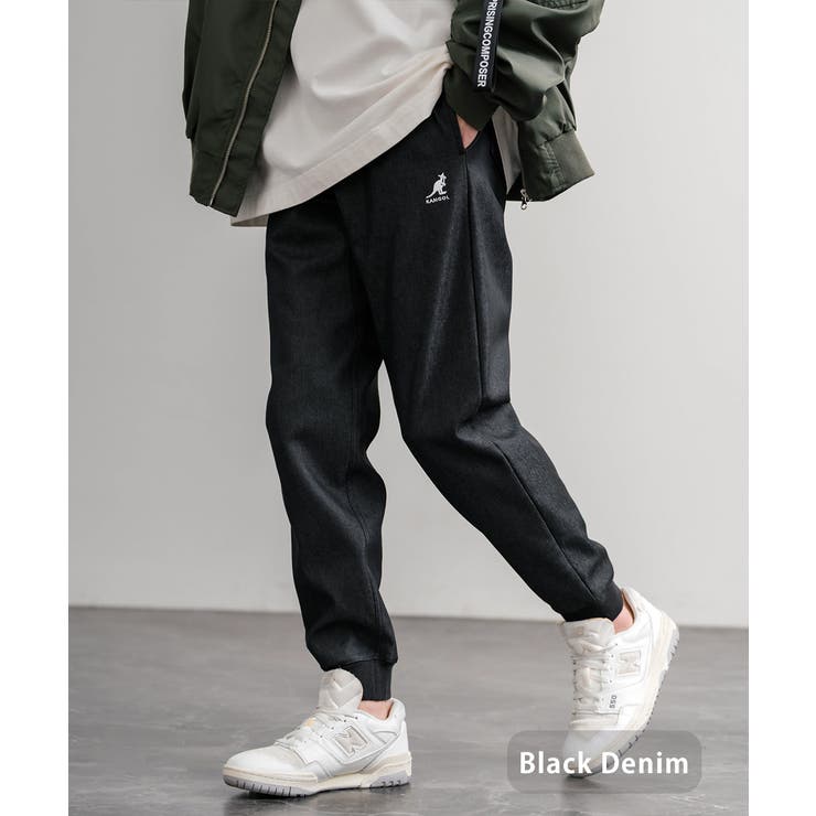 ブラックデニム | KANGOL ジョガーパンツ 暖パン | Rocky Monroe