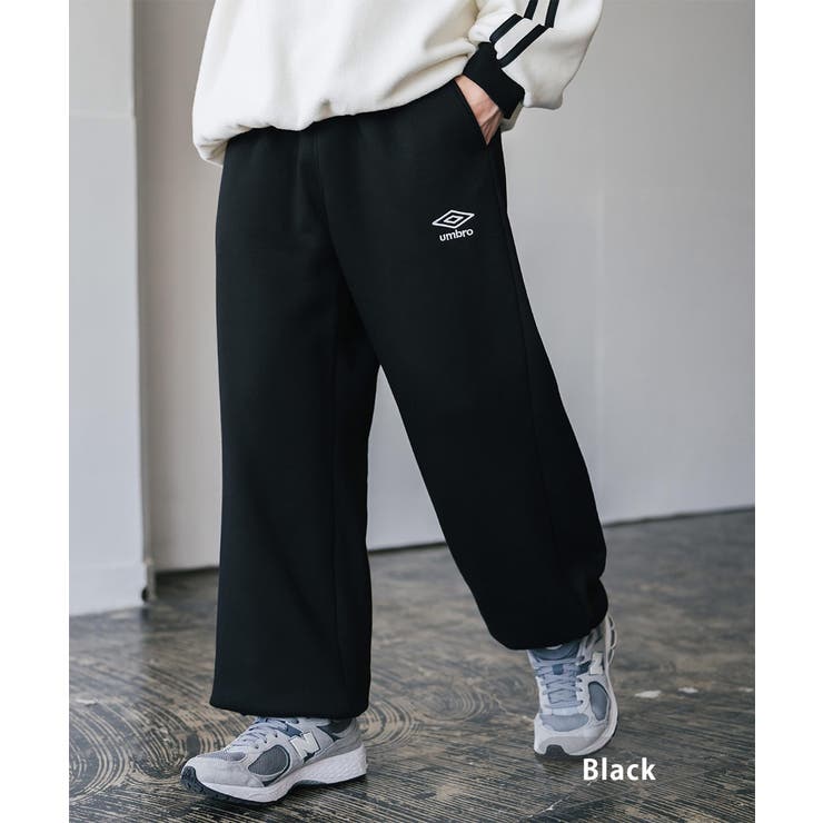 ブラック | UMBRO ワイドパンツ 裏起毛 | Rocky Monroe