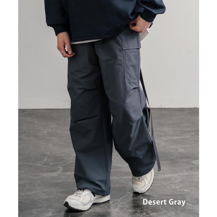 デザートグレー | カーゴパンツ ワイド 裏フリース | Rocky Monroe