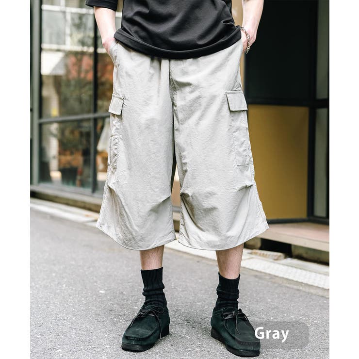 グレー | カーゴパンツ ハーフパンツ ナイロン | Rocky Monroe