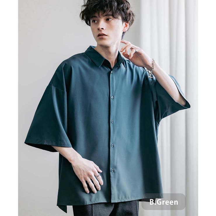 人気特価 接触冷感 ストレッチ[品番：OE000008573 半袖ビッグシャツ Mサイズ