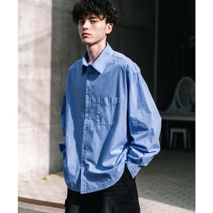 長袖カジュアルシャツ ピグメント ブロード | Rocky Monroe | 詳細画像6 