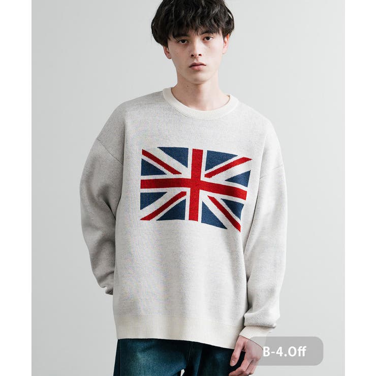 B-4.オフ | ニット セーター 国旗 | Rocky Monroe
