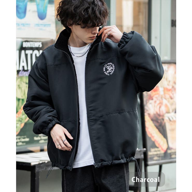 TFW49 リバーシブルブルゾン 黒 Mサイズ ボア TFW49 リバーシブル