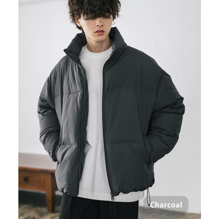 チャコール | ダウンジャケット ハイブリッドファイバーダウン オーバーサイズ | Rocky Monroe