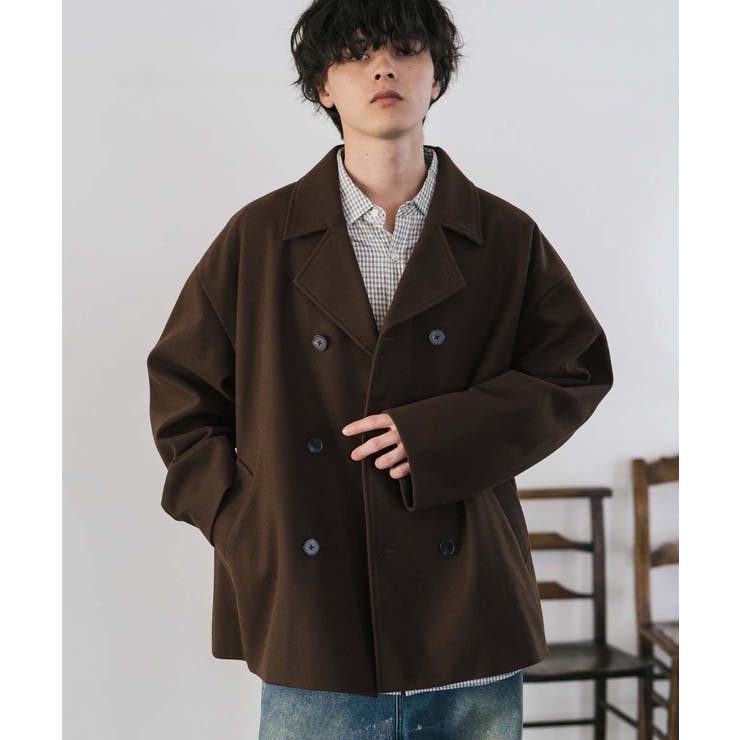 u*o様 minä perhonen ブラウン ダブルブレスト ピーコート minä perhonen ブラウン ダブルブレスト ピーコート