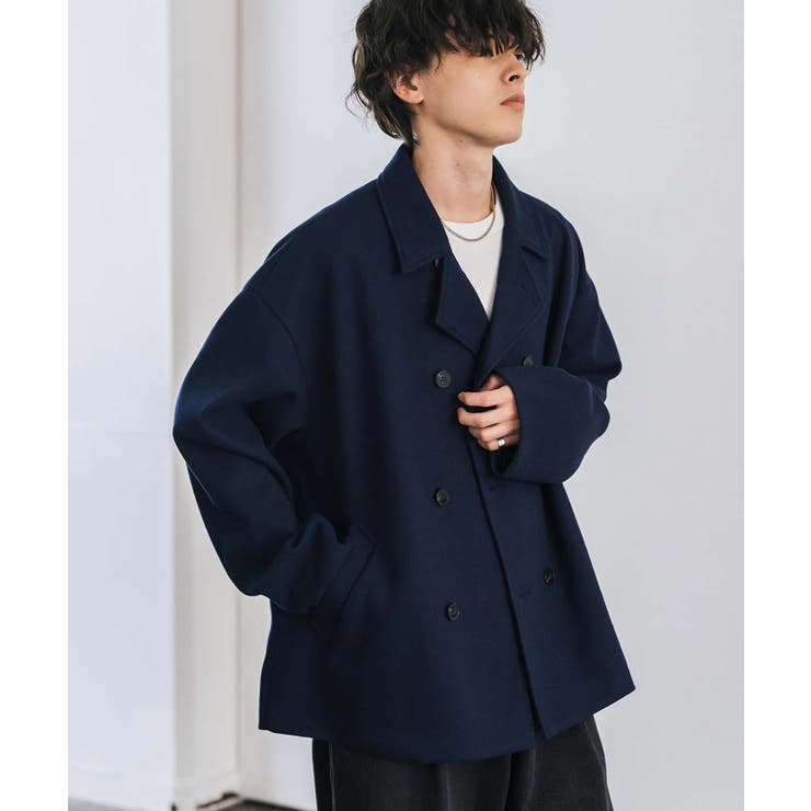 Pコート ショート丈 ダブルブレスト[品番：OE000008986]｜Rocky Monroe