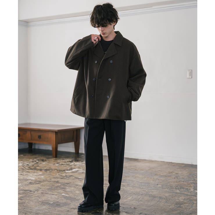 Pコート ショート丈 ダブルブレスト[品番：OE000008986]｜Rocky Monroe