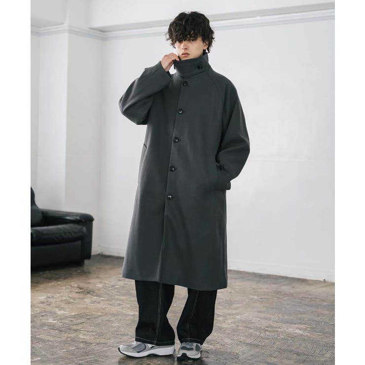 ステンカラーロングコート 2Way チンストラップ | Rocky Monroe | 詳細画像14 