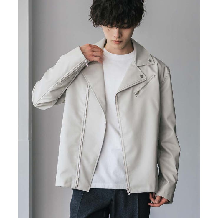 レザージャケット ダブルライダース 合成皮革 | Rocky Monroe | 詳細画像13 