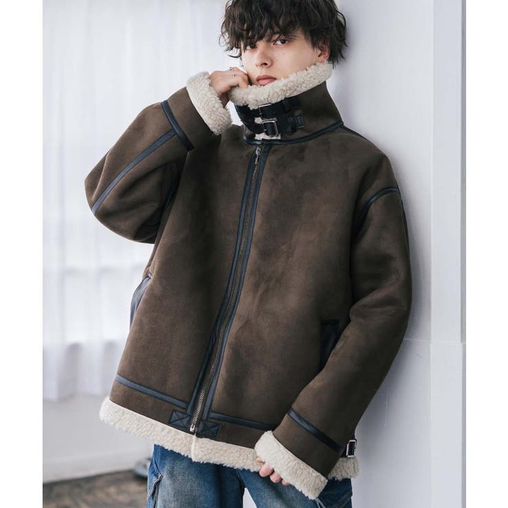 ブルゾン フェイクムートン 裏ボア[品番：OE000009003]｜Rocky Monroe