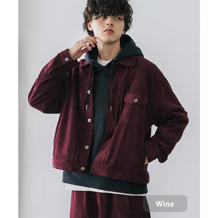 ワイン | セットアップ コーデュロイ 中太コール | Rocky Monroe