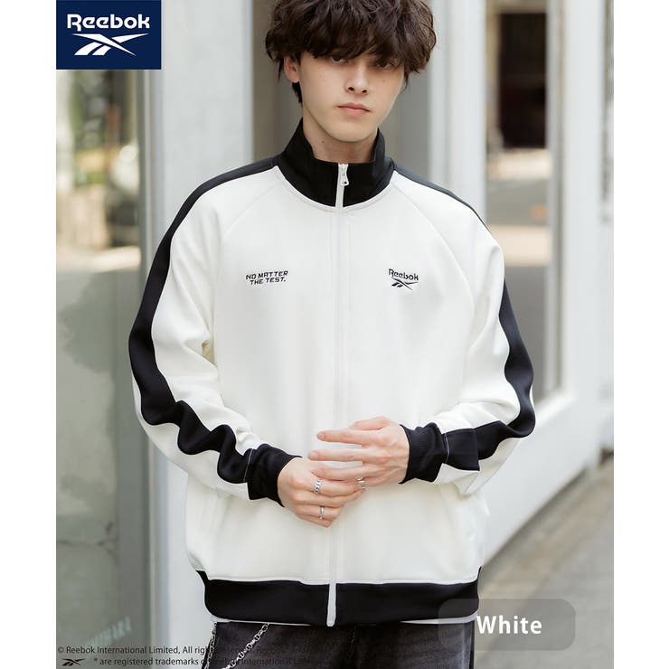 ホワイト | Reebok トラックジャケット 袖ライン | Rocky Monroe
