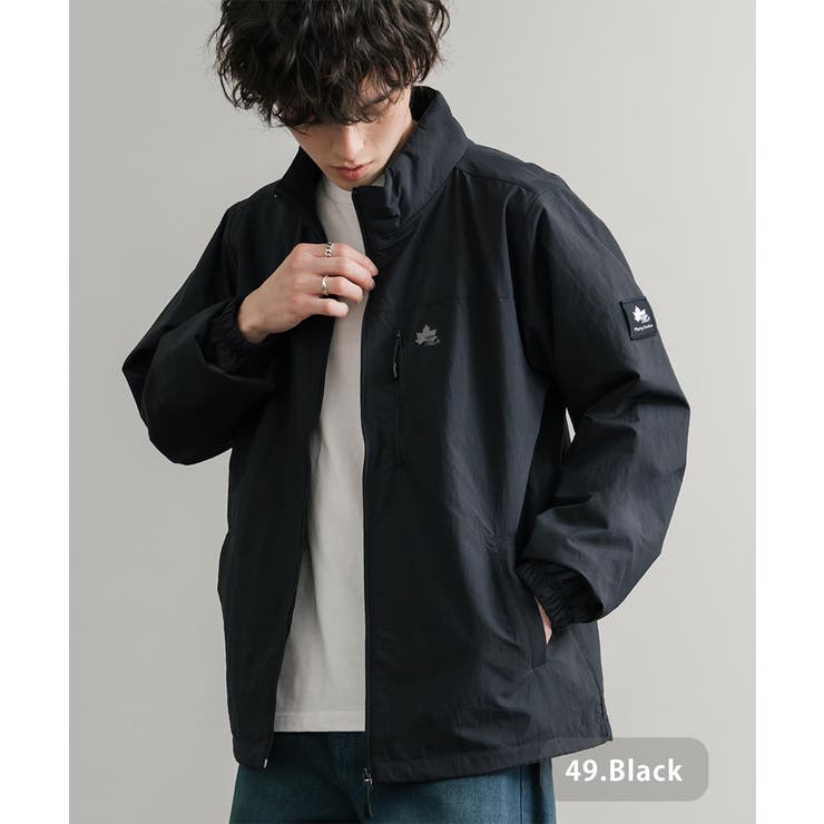 49.ブラック | ナイロンジャケット 裏タフタ LOGOS | Rocky Monroe