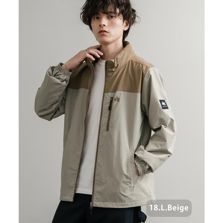 18.L.ベージュ | ナイロンジャケット 裏タフタ LOGOS | Rocky Monroe