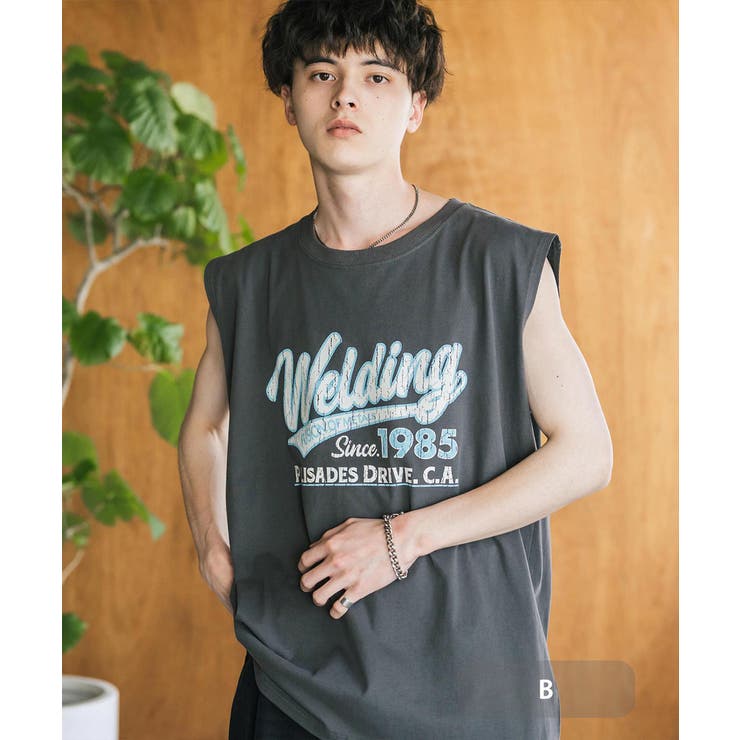 B | タンクトップ ピグメントライク プリント | Rocky Monroe