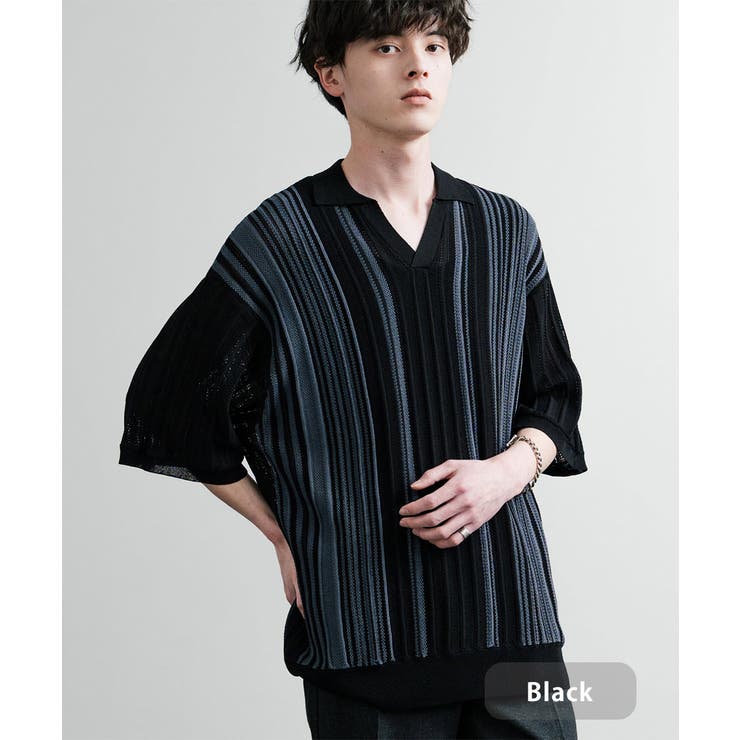 有名なブランド 半袖ポロシャツ ニット[品番：OE000008669]｜Rocky スキッパー トップス