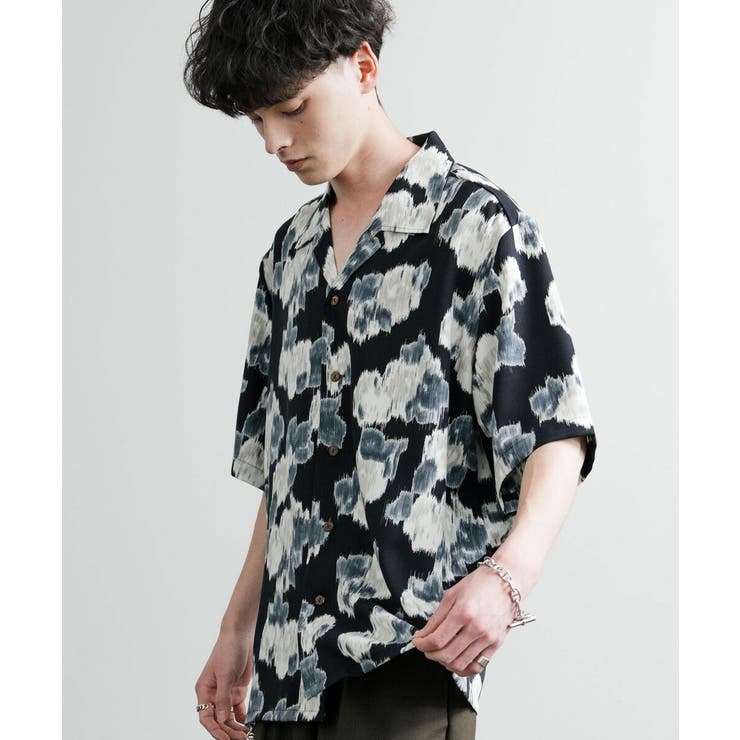 総柄半袖シャツ オープンカラー 日本製 | Rocky Monroe | 詳細画像12 