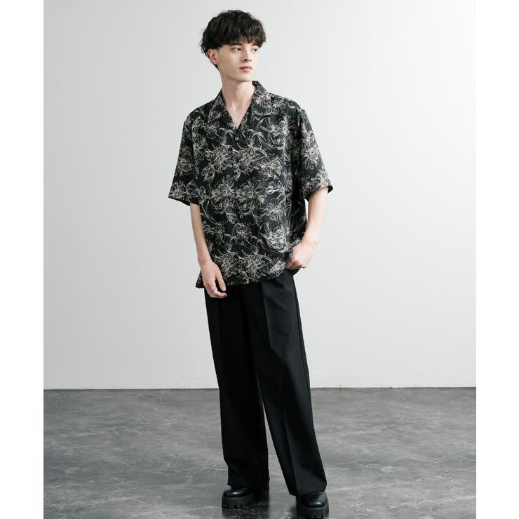 総柄半袖シャツ オープンカラー 日本製 | Rocky Monroe | 詳細画像8 