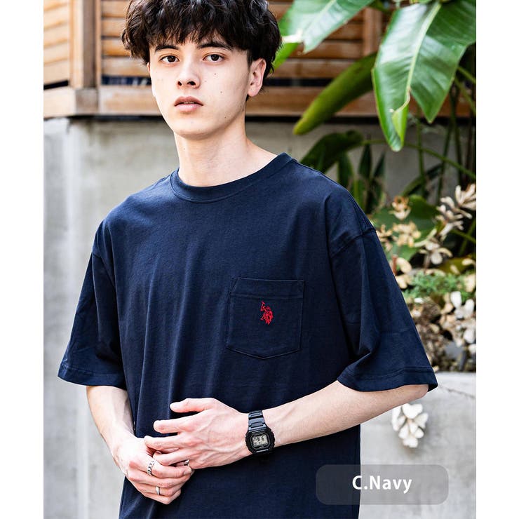 C.ネイビー | ロゴT 半袖 ワンポイント | Rocky Monroe