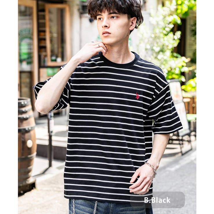 B.ブラック | ロゴT 半袖 ワンポイント | Rocky Monroe