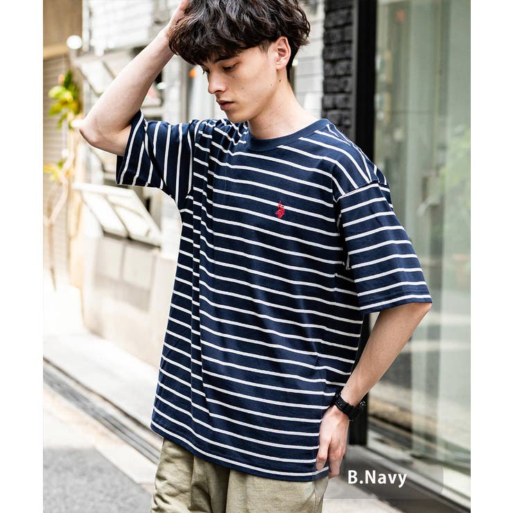 B.ネイビー | ロゴT 半袖 ワンポイント | Rocky Monroe