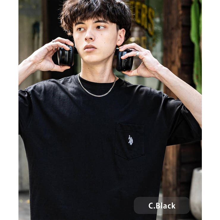 C.ブラック | ロゴT 半袖 ワンポイント | Rocky Monroe