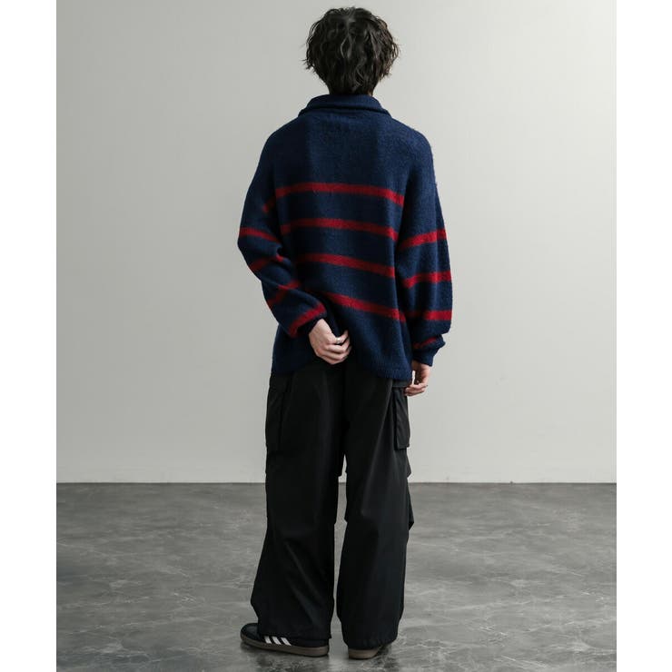 ハーフジップ シャギーニット セーター | Rocky Monroe | 詳細画像8 