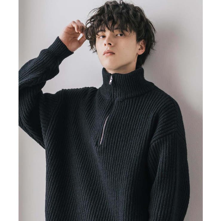 ニット ハーフジップ 畦編み | Rocky Monroe | 詳細画像3 