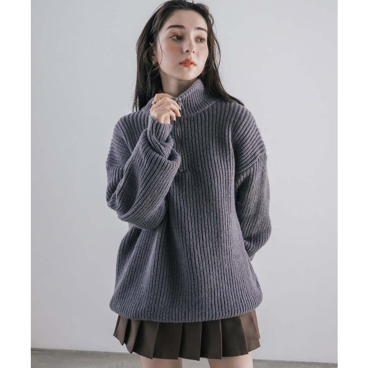 ニット ハーフジップ 畦編み | Rocky Monroe | 詳細画像12 