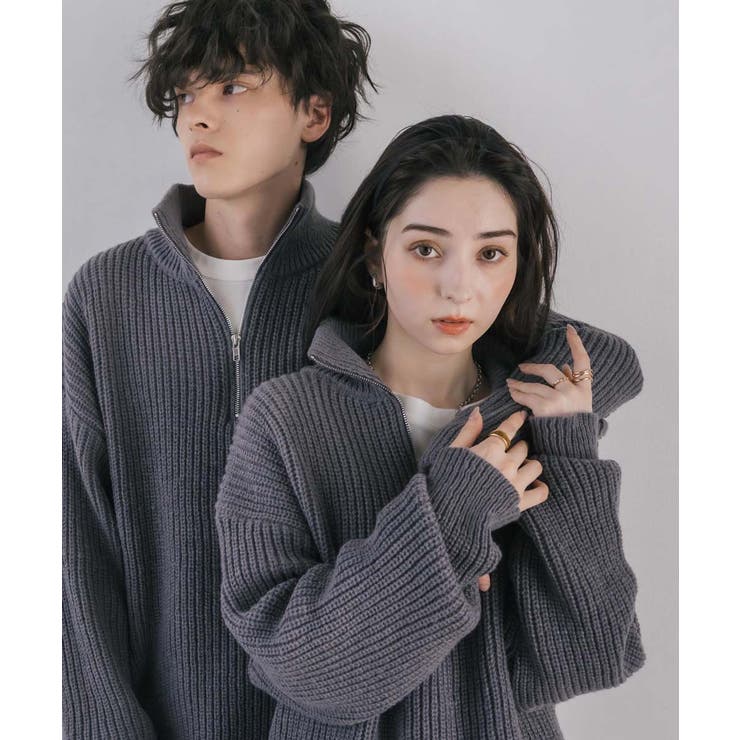 ニット ハーフジップ 畦編み | Rocky Monroe | 詳細画像13 