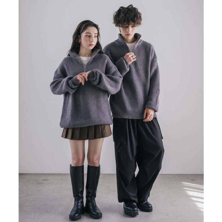 ニット ハーフジップ 畦編み | Rocky Monroe | 詳細画像14 