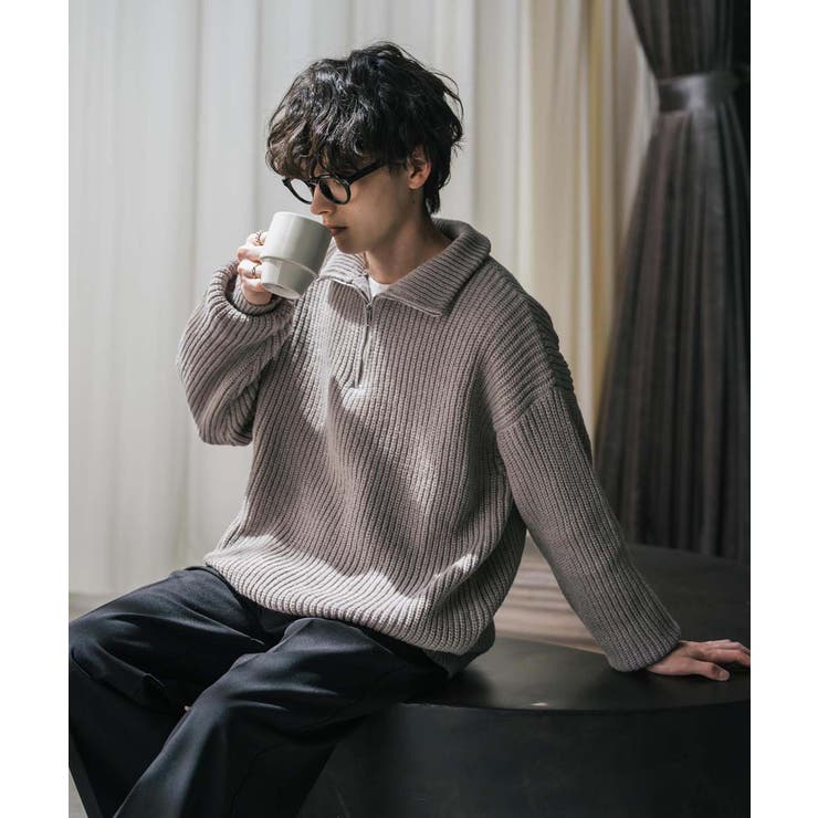 ニット ハーフジップ 畦編み | Rocky Monroe | 詳細画像36 