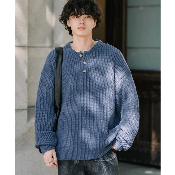 ニット ヘンリーネック 無地 | Rocky Monroe | 詳細画像32 