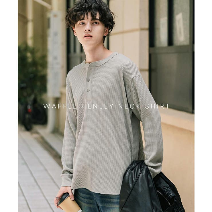 長袖Tシャツ ワッフル ヘンリーネック | Rocky Monroe | 詳細画像19 