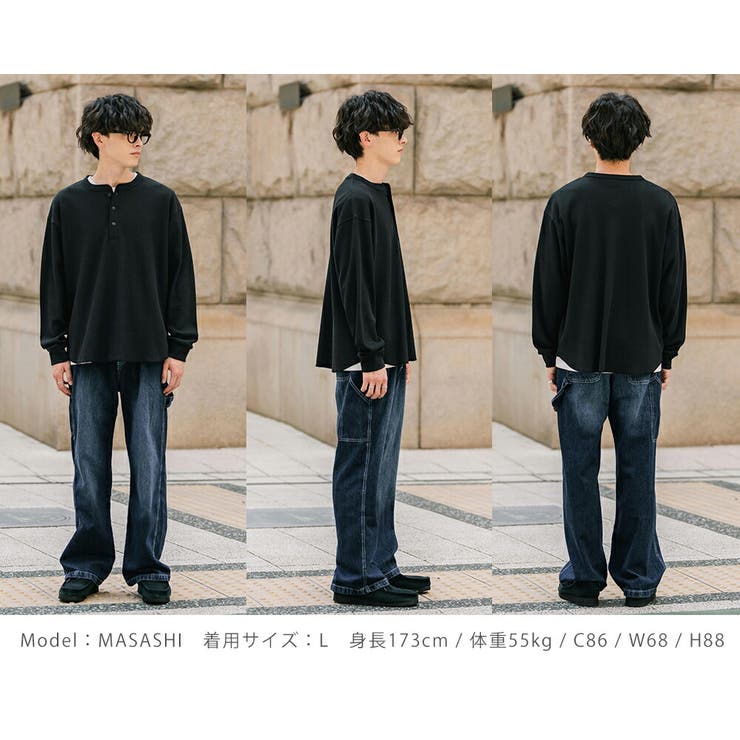 長袖Tシャツ ワッフル ヘンリーネック | Rocky Monroe | 詳細画像28 