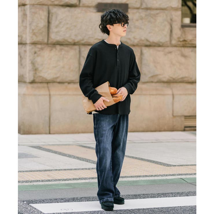 長袖Tシャツ ワッフル ヘンリーネック | Rocky Monroe | 詳細画像5 