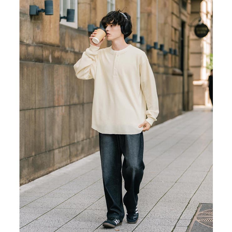 長袖Tシャツ ワッフル ヘンリーネック | Rocky Monroe | 詳細画像8 