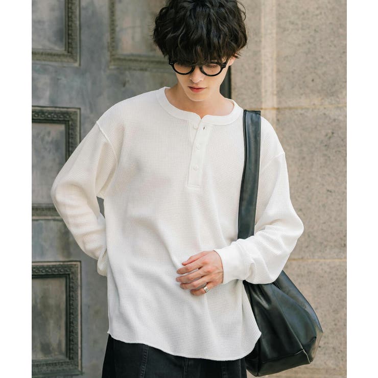 長袖Tシャツ ワッフル ヘンリーネック | Rocky Monroe | 詳細画像9 