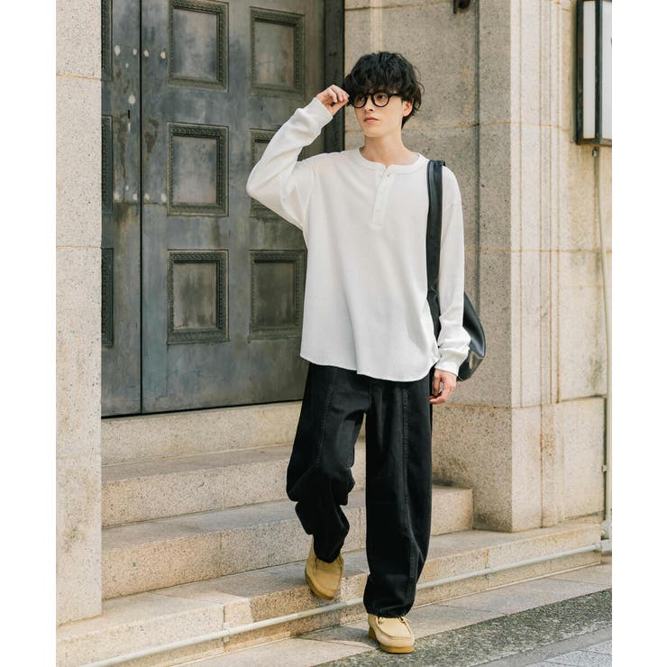 長袖Tシャツ ワッフル ヘンリーネック | Rocky Monroe | 詳細画像10 