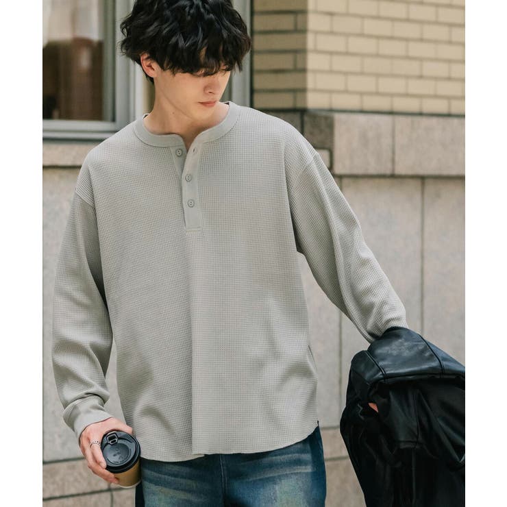 長袖Tシャツ ワッフル ヘンリーネック | Rocky Monroe | 詳細画像15 