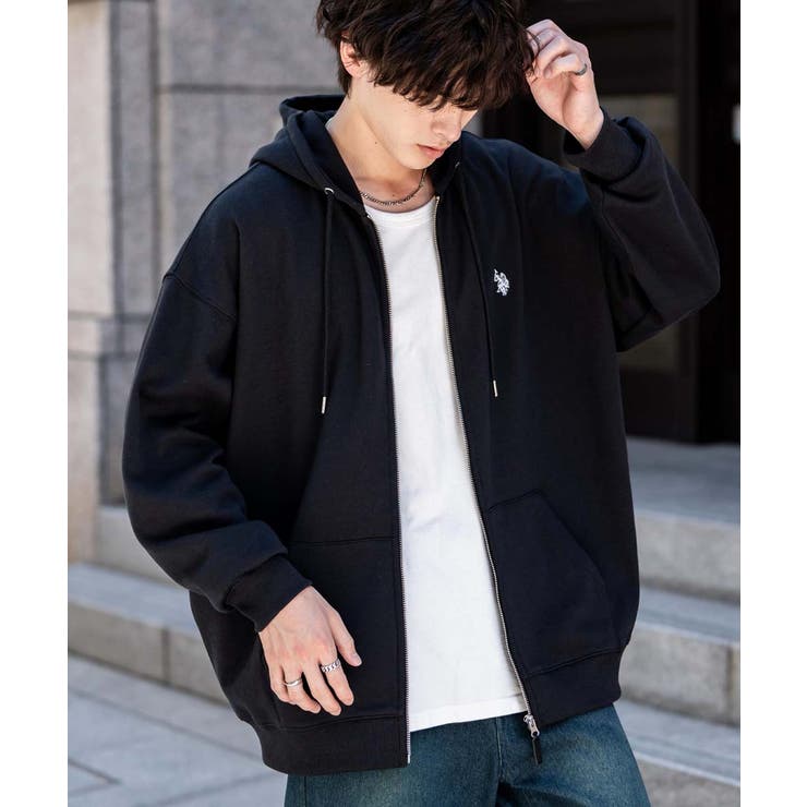 フルジップパーカー 裏起毛 ユーエスポロアッスン | Rocky Monroe | 詳細画像3 