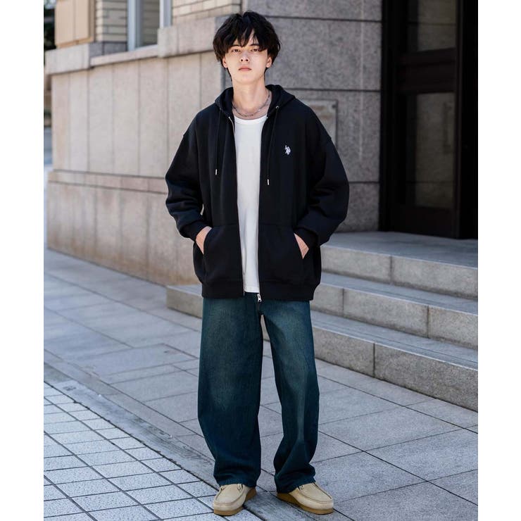 フルジップパーカー 裏起毛 ユーエスポロアッスン | Rocky Monroe | 詳細画像4 