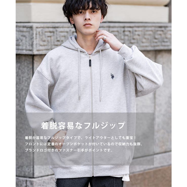 フルジップパーカー 裏起毛 ユーエスポロアッスン | Rocky Monroe | 詳細画像22 