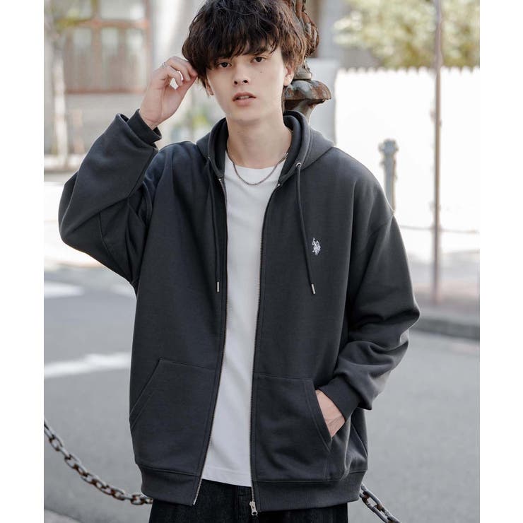 フルジップパーカー 裏起毛 ユーエスポロアッスン | Rocky Monroe | 詳細画像11 